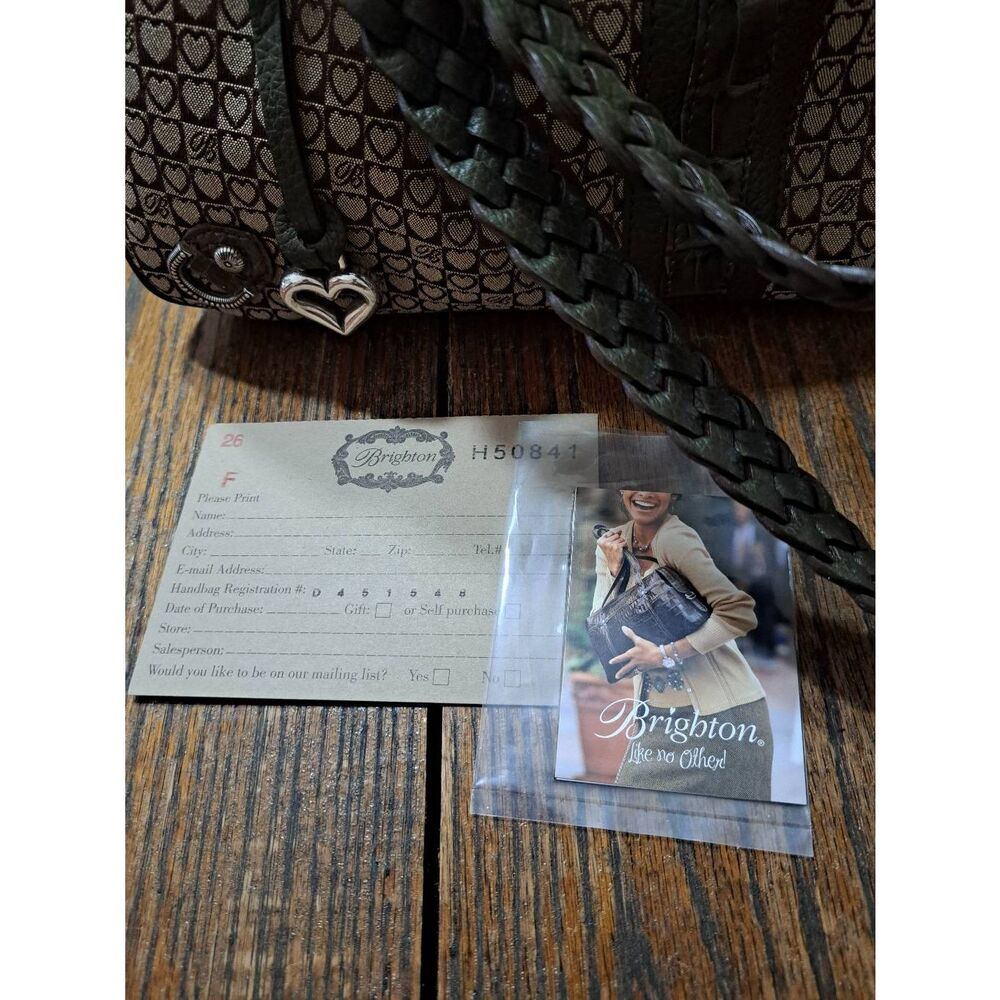 Brighton D451548 Moss Joanna Bag Retired 2010 Purse Handbag Paperwork RARE - Picture 2 of 12